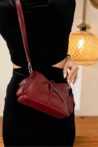 H&D COLLECTİON BAGET MODEL KÜÇÜK BOY YANDAN CEPLİ UZUN ASKILI OMUZ ÇANTASI 109