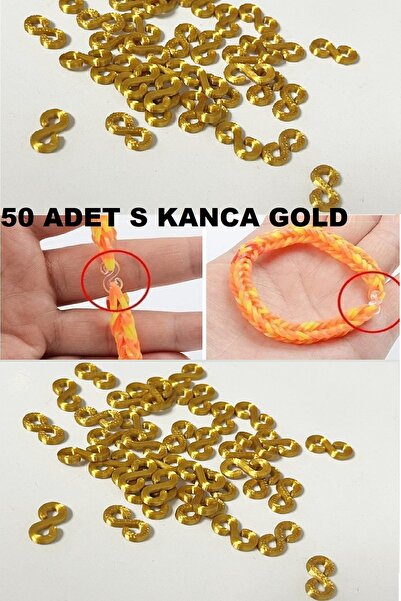 50 Adet  S Kanca -renkli Lastik Bileklik -toka Dıy Takı Yapımı Için Birleştirici Kanca Apart