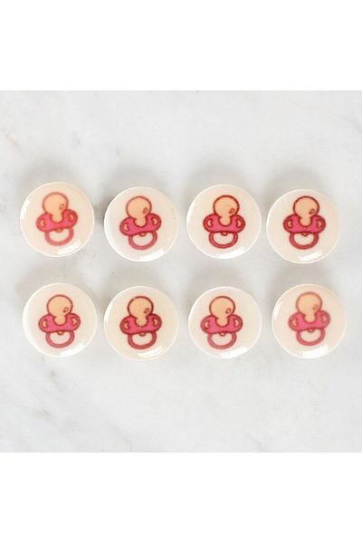 Hangora Loren Crafts 8 Pack Pacifier Buttons - 1005