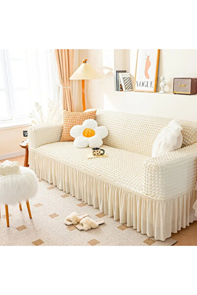 upmall Lycra Wrapped Sofa and Seat Cover - Single Set of 3