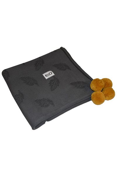 EKO Bamboo Blanket, , 80x80 Cm, Graphite