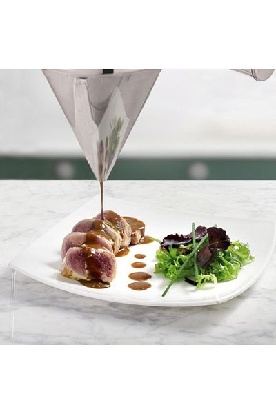 Lacor Stainless Steel Funnel With Stand And Dosing System, 1.25 Liters