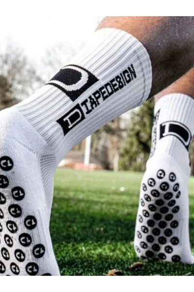 Shuttle Park 2 Pairs Unisex White Anti Slip Non Slip Silicone Towel Sole Seamless Match Pro Athlete Socks
