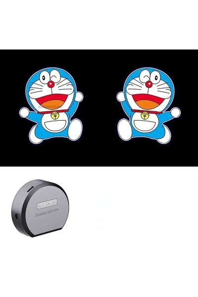 DemirciStore 2 Adet Doraemon Araba Motor Kapı Altı Logo Led Işık