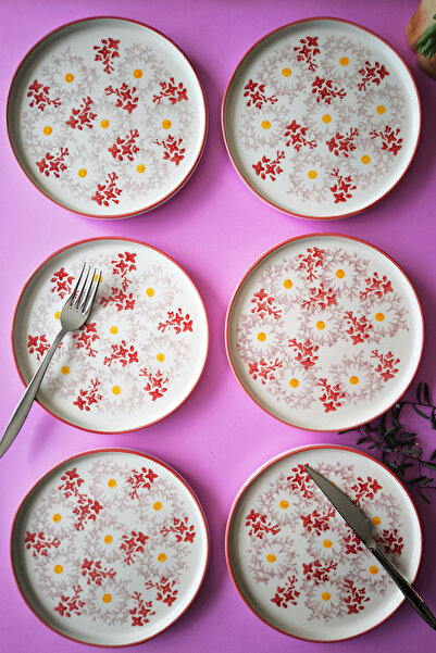 Dfn Life Pinky 6-Piece Cake Plate - Presentation Set