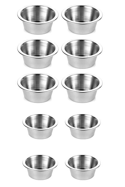 KT HOME Kökçam Stainless Steel Mini Bowl 10 Pieces 8 cm Metal
