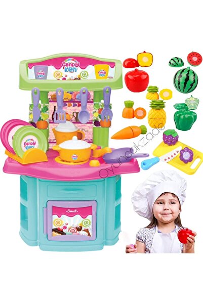 Oyuncakhane Candy Şef Mutfak Seti Kız Çocuk Oyuncak Evcilik Oyuncak Seti + 12...