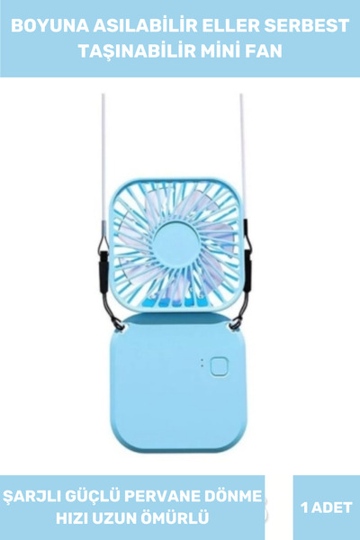 Thriftbuds Özel Taşınabilir Güçlü Şarjlı Yüksek Kaliteli Sessiz Üflemeli Hava Soğutucu Mini Boyun Vantilatör