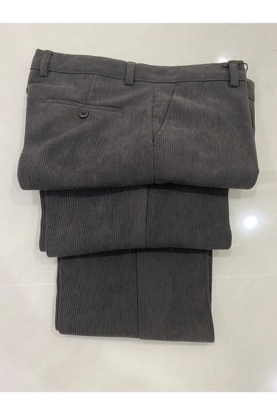 Güray Store Slim Corduroy Pants with Fleece Inside Classic Cut Velvet