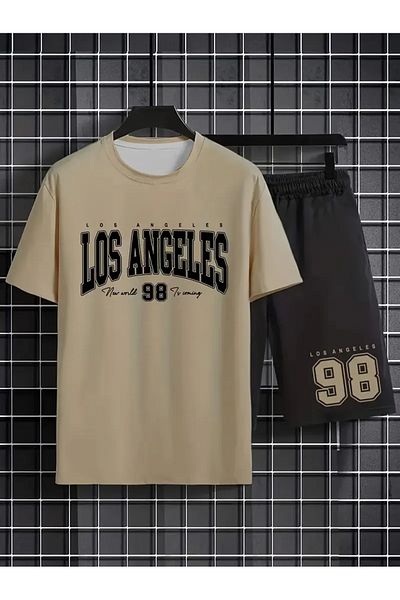 bellanova Men Summer Fashion Two Piece Set - Number Jersey Printed Short Sleeve