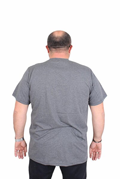 MocGrande Ανδρικό μπλουζάκι με λαιμόκοψη μεγάλου μεγέθους Strong ANTHRACITE MELANGE