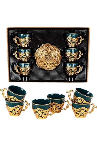 KT HOME Fincan Türk Kahvesi Seti Elisa Turkish Arabic Coffee Set Moroccan Esp...