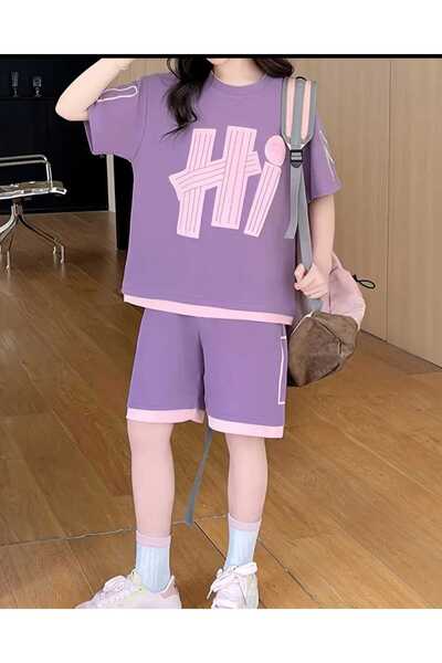 VESTIR BIEN Hi Baskılı %100 Pamuk Çocuk Alt-Üst Takım