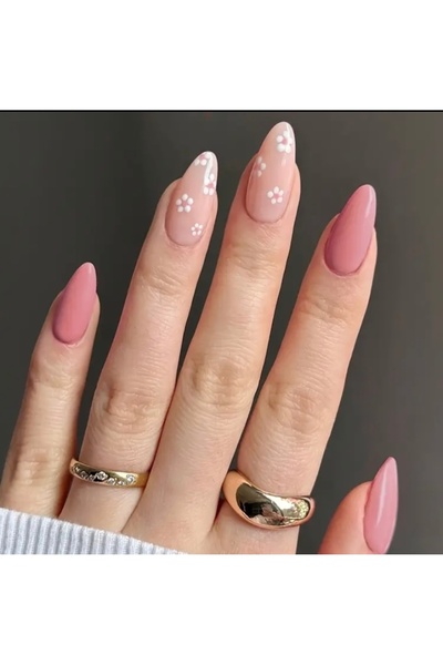 Accessories Vanilla Avenue Pembe Badem Kesim Çiçekli Kendinden Yapışkanlı Tak...