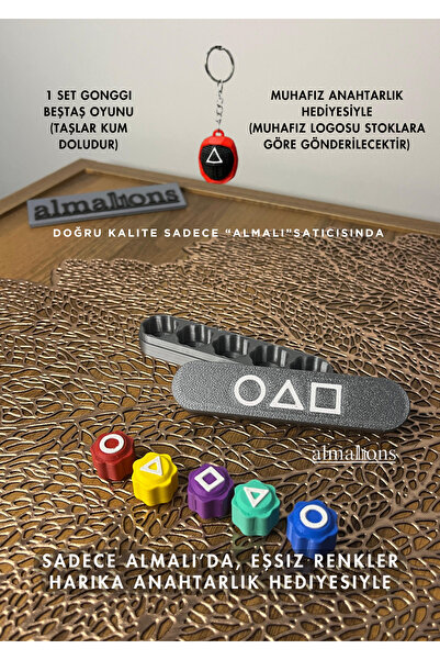 almalions لعبة الحبار 2 - Gonggi، Beştaş 5 Stones، مجموعة ألعاب الحبار - صندو...
