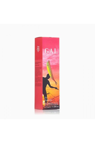 Gal GAL Fish Oil, reduces depression, regulates heart rate, cholesterol, 3475 mg Omega 3, 250 ml
