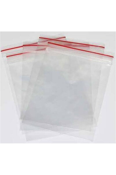 BAKOM AMBALAJ 100 Adet 11x14 Kilitli Poşet / Kına Çerez Kuruyemiş Hurma Naylonu / Şeffaf Torba Kilitli Torba