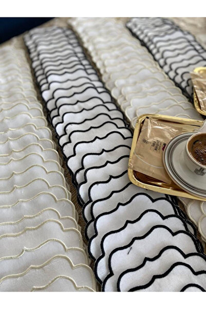 uğurhome Etamine Embroidered Presentation Napkin - 6 Pieces - 15x15cm