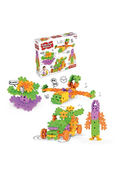 Oyuncakhane FUN FUN PUZZLE 128 قطعة ألعاب البناء للفتيات والأولاد ألعاب تصميم...