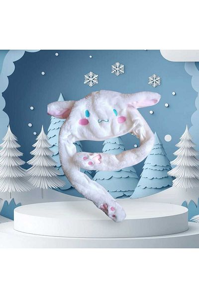 SONES KOZMETİK Kuromi Sanrio Cinnamoroll Rabbit Hat with Moving Ears