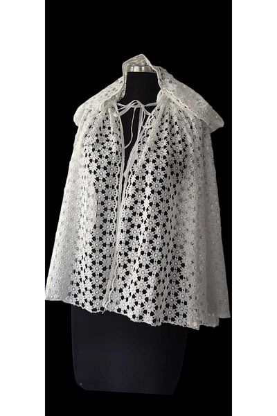 MODA NUR Pelerina Bolero, Bolero cu glugă, Pelerina albă, Pelerina de mireasă