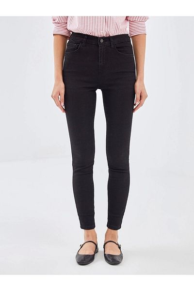 LC Waikiki Blugi LCW Black Jupiter Pantaloni Jeans pentru femei, cu croiala super skinny
