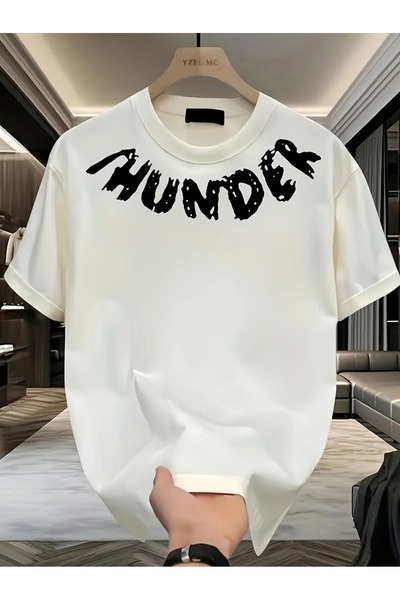 NoVibe Μπλουζάκι Unisex Hunder με τύπωμα από 100% βαμβακερό ύφασμα Premium