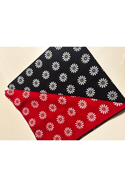 brako tekstil باندانا ديزي منقوشة - إكسسوار للشعر والرقبة على شكل زهور أرجوان...