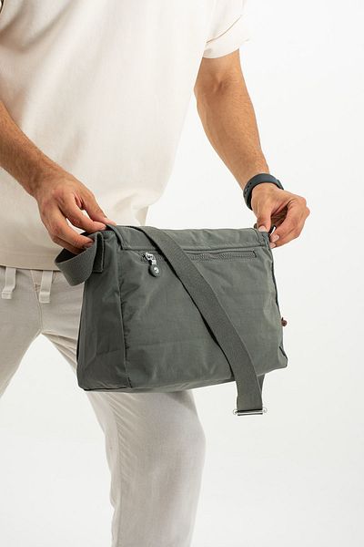 H&D COLLECTİON Geantă de umăr și crossbody cu curea lungă din material textil impermeabil cu mai multe compartimente Unizex 3031