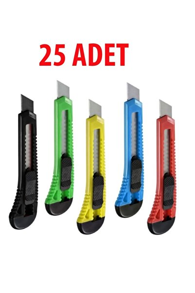 Worldtec 25 Adet Büyük Boy Plastik Maket Bıçağı - Falçata