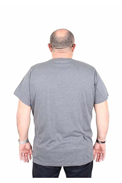 Starbattal Ανδρικό μπλουζάκι με λαιμόκοψη σε μεγάλο μέγεθος California 25145 ANTHRACITE MELANGE