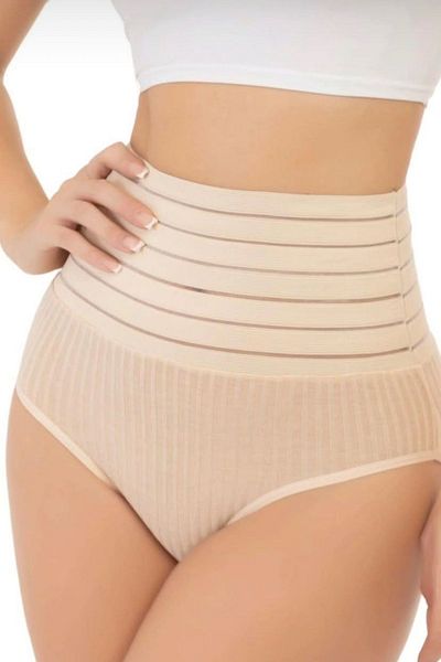 Moldina Μπεζ Shaper Shaper Slip Corset Σλιπ μπικίνι βαμβακερό