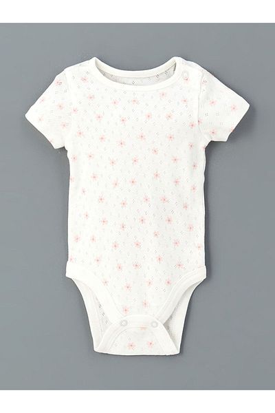 LC Waikiki Ecru Floral Baby Girl Hospital Discharge Set