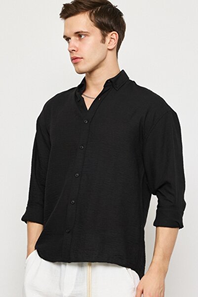 MADZEYMODA Premium Men's Black Shirt Ls-19832