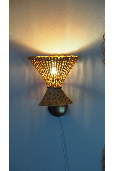 rattam Modern ve Klasik Rattan Aplik - Huş Detaylı, El Yapımı