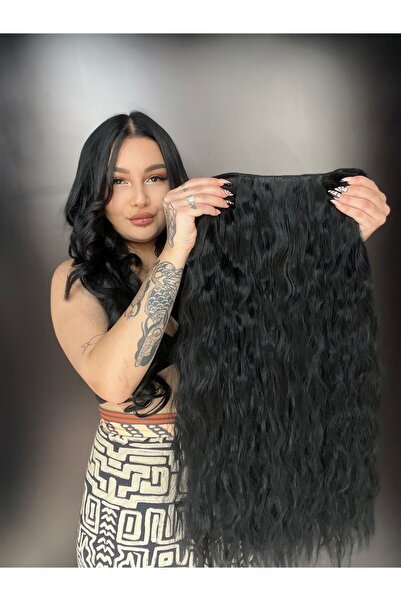 Suzan Peruk Afro Dalga görünümünde Geniş yarımay çıtçıt saç ve 2 yan bizden h...