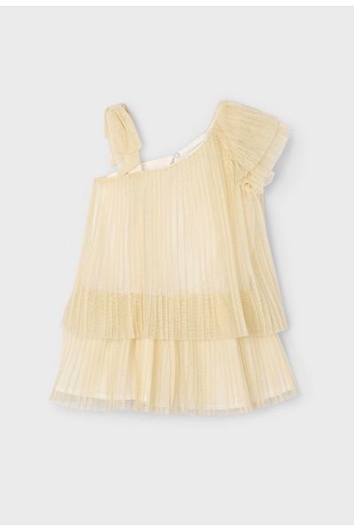 MAYORAL Limi Girl Asymmetrical Pleated Tulle Dress