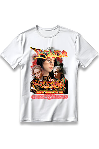 EZG Business Tricou cu imprimeu model Billie Eilish „Dont Smile At Me”, 100% ...