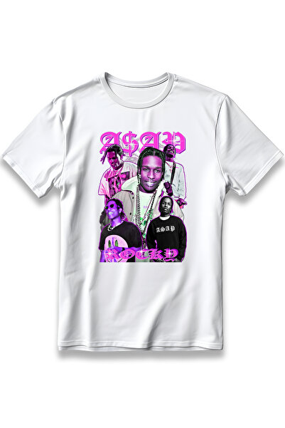 EZG Business Μπλουζάκι Asap Rocky Rap Model με στάμπα, 100% βαμβακερό, αναπνε...