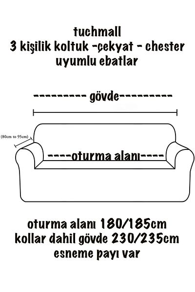 TUCHMALL Husa de canapea 3 locuri din catifea Husa de canapea elastica| Husa de canapea elastica| Husa scaunului