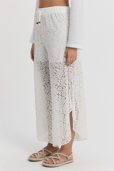 Heaven Ephesus Women's Trousers - Lacy Leaf Pattern Shalwar Trousers - 2140