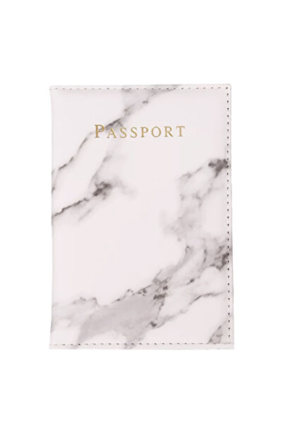 Boldy Унісекс чохол для паспорта з візерунком - Чохол для паспорта з кишенею - Паспортний гаманець - Білий