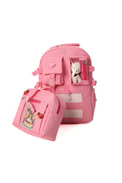 QUOVO Special Design School Bag with Lunch Box, Primary School, Middle School...