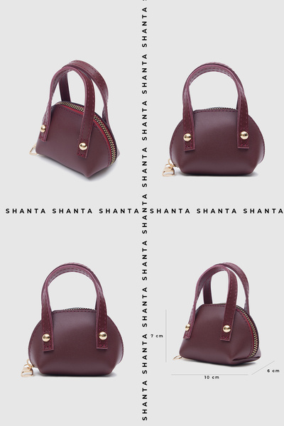 Shanta Claret Red C11 Mini Size Single Compartment Faux Leather Women's Wallet B:7 E:10 W:6