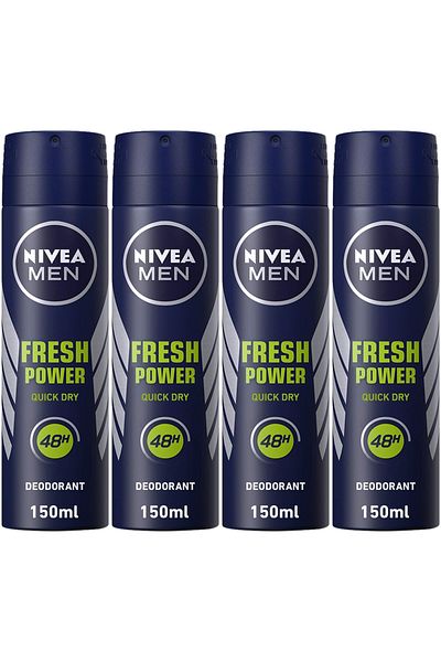 NIVEA بخاخ مزيل العرق فريش باور سريع الجفاف 150 مل × 4