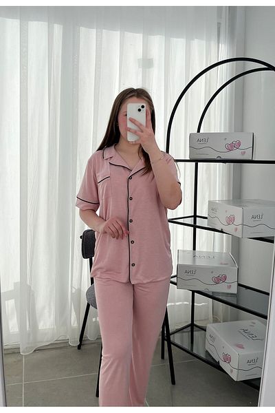Lena Homewears Σετ πιτζάμες με κοντό μανίκι Lena Yumoş Piping