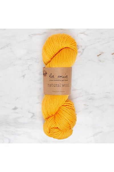 Gökler E Ticaret La Mia Natural Wool Yellow Hand Knitting Lanyard - L877 - 34401