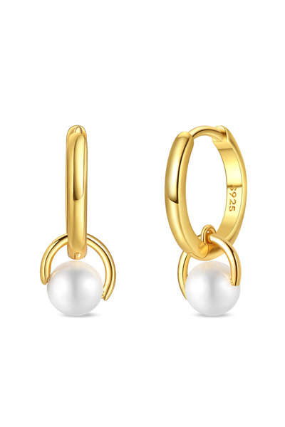 Choice أقراط PAE329-GD كلاسيكية من الفضة عيار 925 مرصعة بالنجوم والأقمار والل...