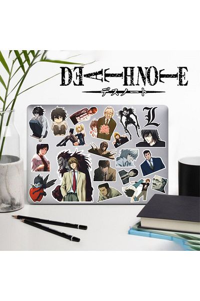 hediyenebak Death note Sticker Book - Αρχική Ατζέντα Laptop Αυτοκόλλητο Tablet και κινητό τηλέφωνο