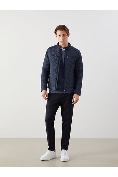 LC Waikiki LCWAIKIKI Classic Standard Fit Biker Collar Καπιτονέ ανδρικό παλτό